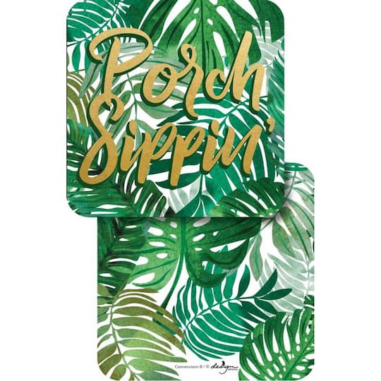JAM Paper 4" Porch Sippin Coasters, 6ct.